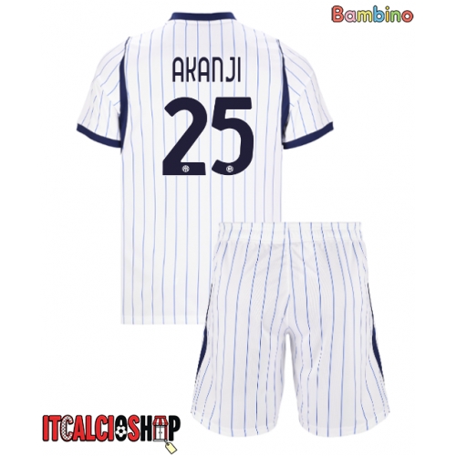 Inter Milan Manuel Akanji #25 Seconda Maglia Bambino 2026-27 Manica Corta (+ Pantaloni corti)